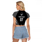 2025 Rugby Championship New Zealand Custom Raglan Cropped T Shirt Poutama Motifs - Aussie Hoodie