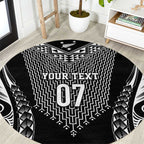 2025 Rugby Championship New Zealand Custom Round Carpet Poutama Motifs - Aussie Hoodie
