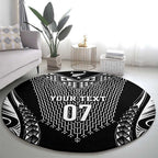 2025 Rugby Championship New Zealand Custom Round Carpet Poutama Motifs - Aussie Hoodie
