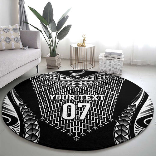 2025 Rugby Championship New Zealand Custom Round Carpet Poutama Motifs - Aussie Hoodie