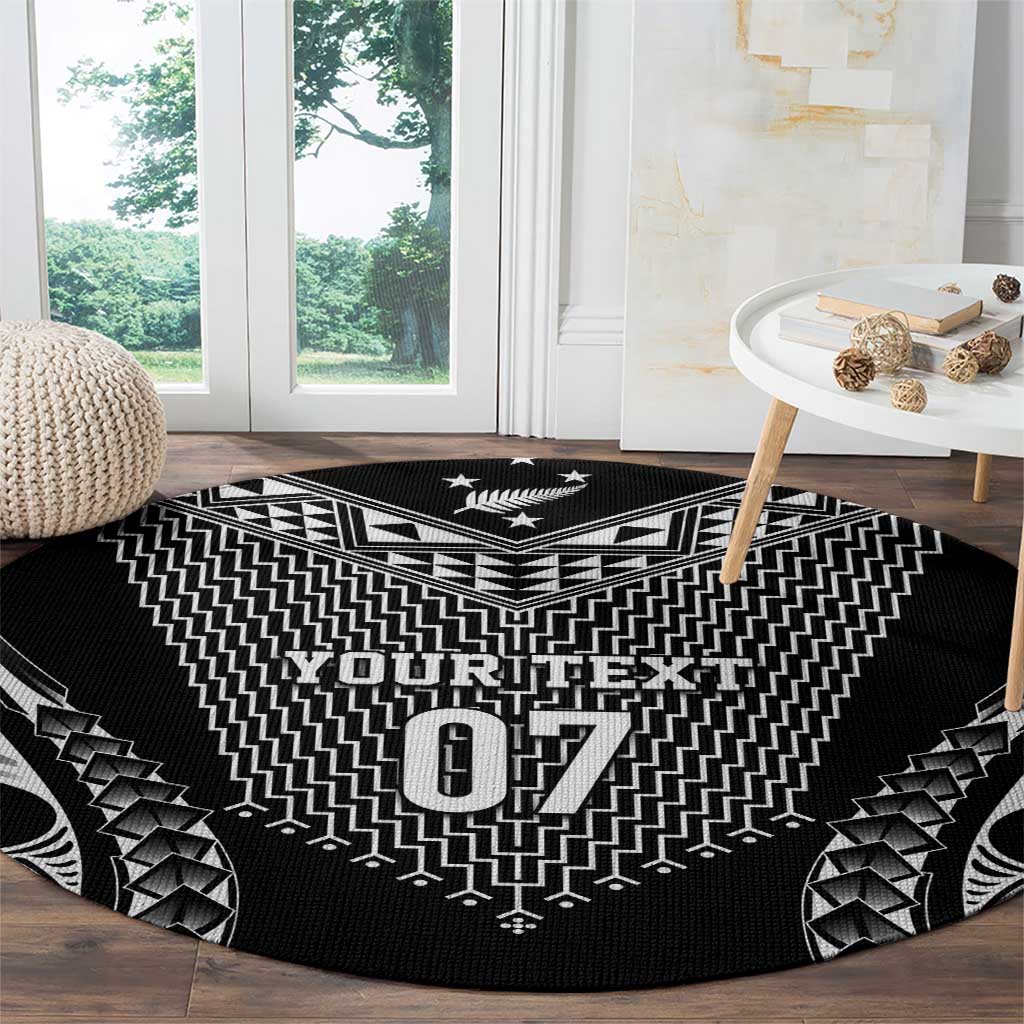 2025 Rugby Championship New Zealand Custom Round Carpet Poutama Motifs - Aussie Hoodie