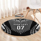 2025 Rugby Championship New Zealand Custom Round Carpet Poutama Motifs - Aussie Hoodie