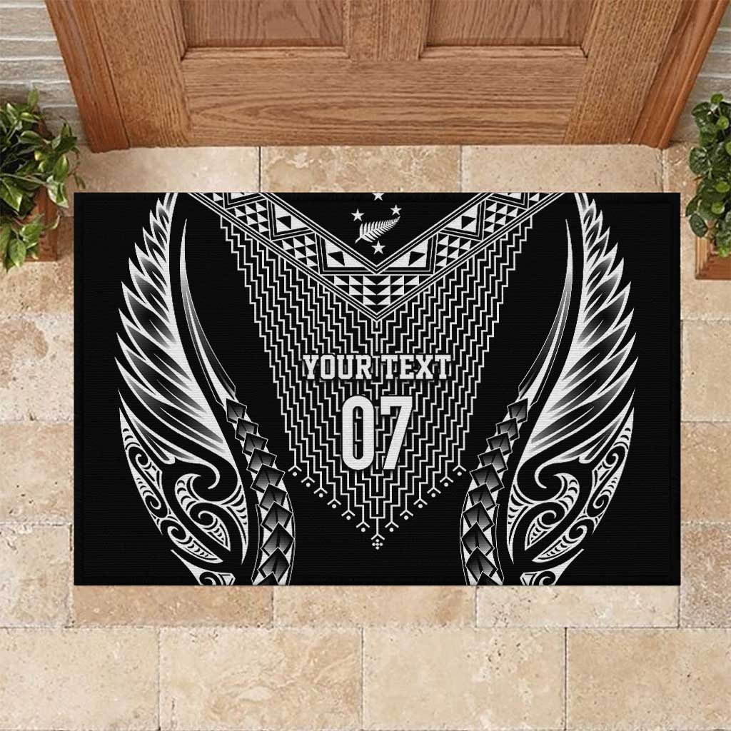 2025 Rugby Championship New Zealand Custom Rubber Doormat Poutama Motifs - Aussie Hoodie