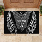2025 Rugby Championship New Zealand Custom Rubber Doormat Poutama Motifs - Aussie Hoodie