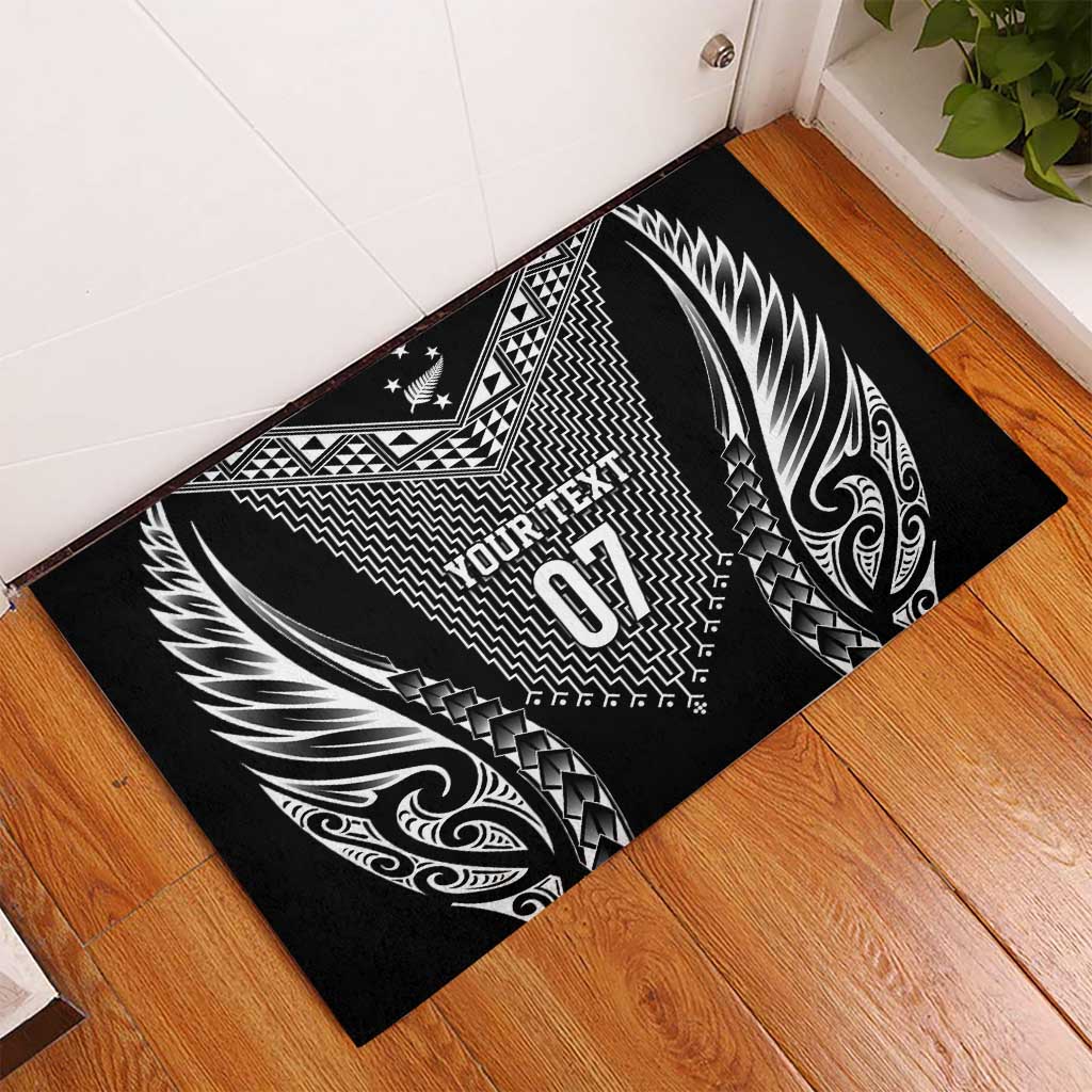 2025 Rugby Championship New Zealand Custom Rubber Doormat Poutama Motifs - Aussie Hoodie