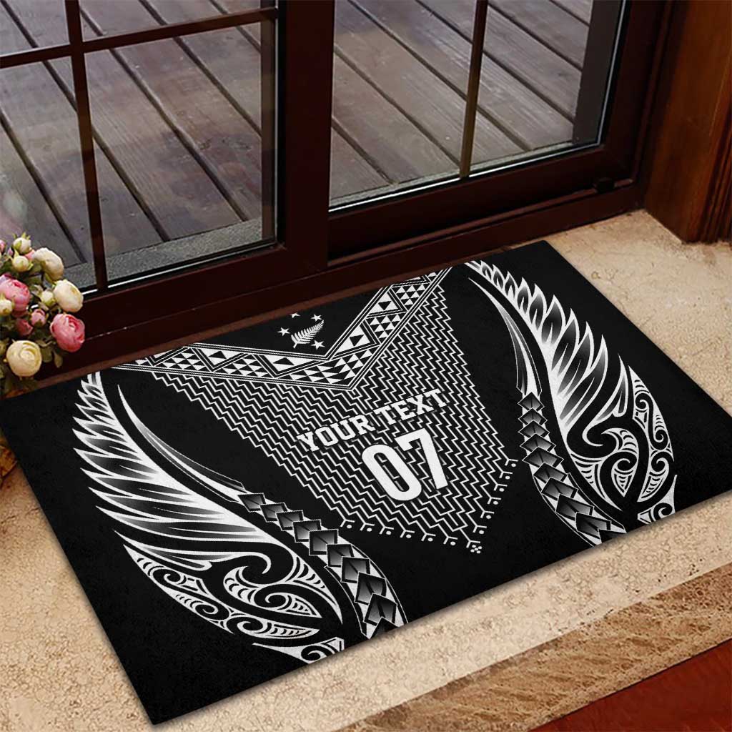 2025 Rugby Championship New Zealand Custom Rubber Doormat Poutama Motifs - Aussie Hoodie