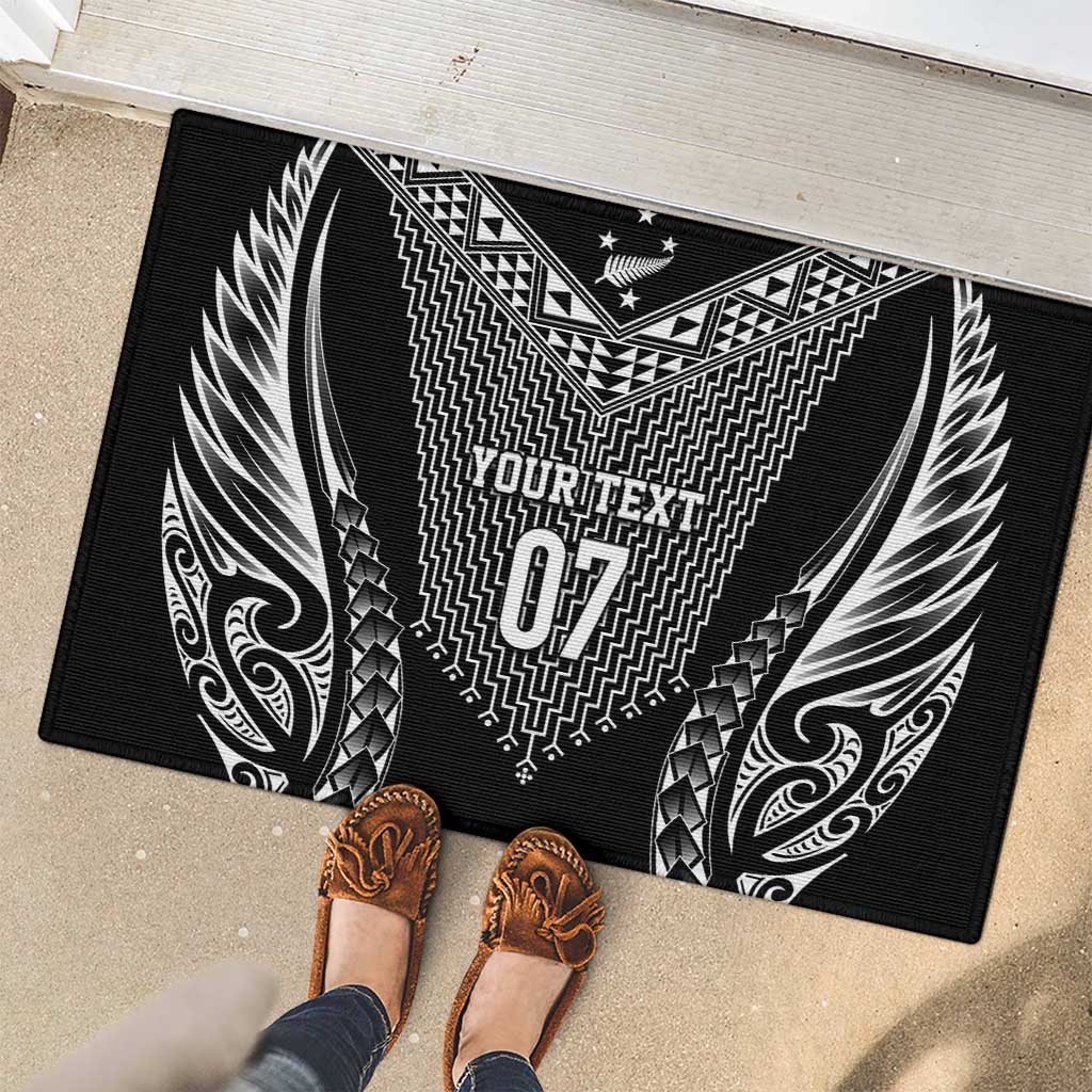 2025 Rugby Championship New Zealand Custom Rubber Doormat Poutama Motifs - Aussie Hoodie