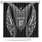 2025 Rugby Championship New Zealand Custom Shower Curtain Poutama Motifs - Aussie Hoodie