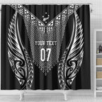 2025 Rugby Championship New Zealand Custom Shower Curtain Poutama Motifs - Aussie Hoodie