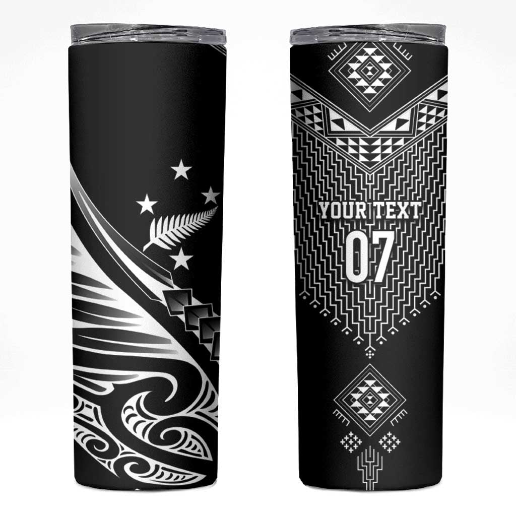 2025 Rugby Championship New Zealand Custom Skinny Tumbler Poutama Motifs - Aussie Hoodie