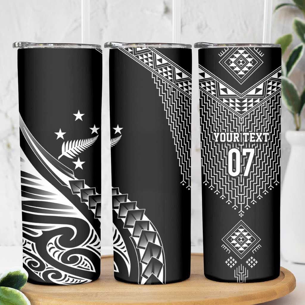 2025 Rugby Championship New Zealand Custom Skinny Tumbler Poutama Motifs - Aussie Hoodie