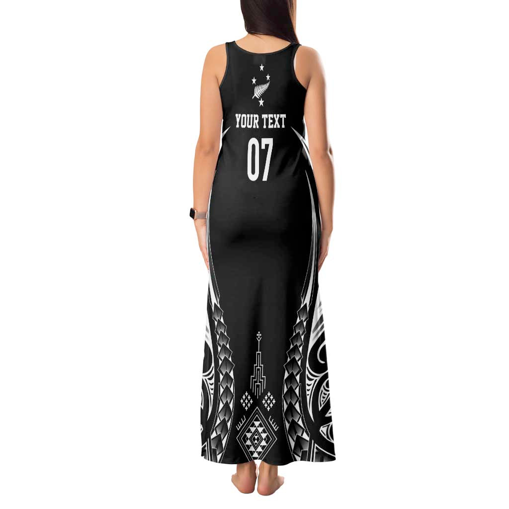 2025 Rugby Championship New Zealand Custom Tank Maxi Dress Poutama Motifs - Aussie Hoodie
