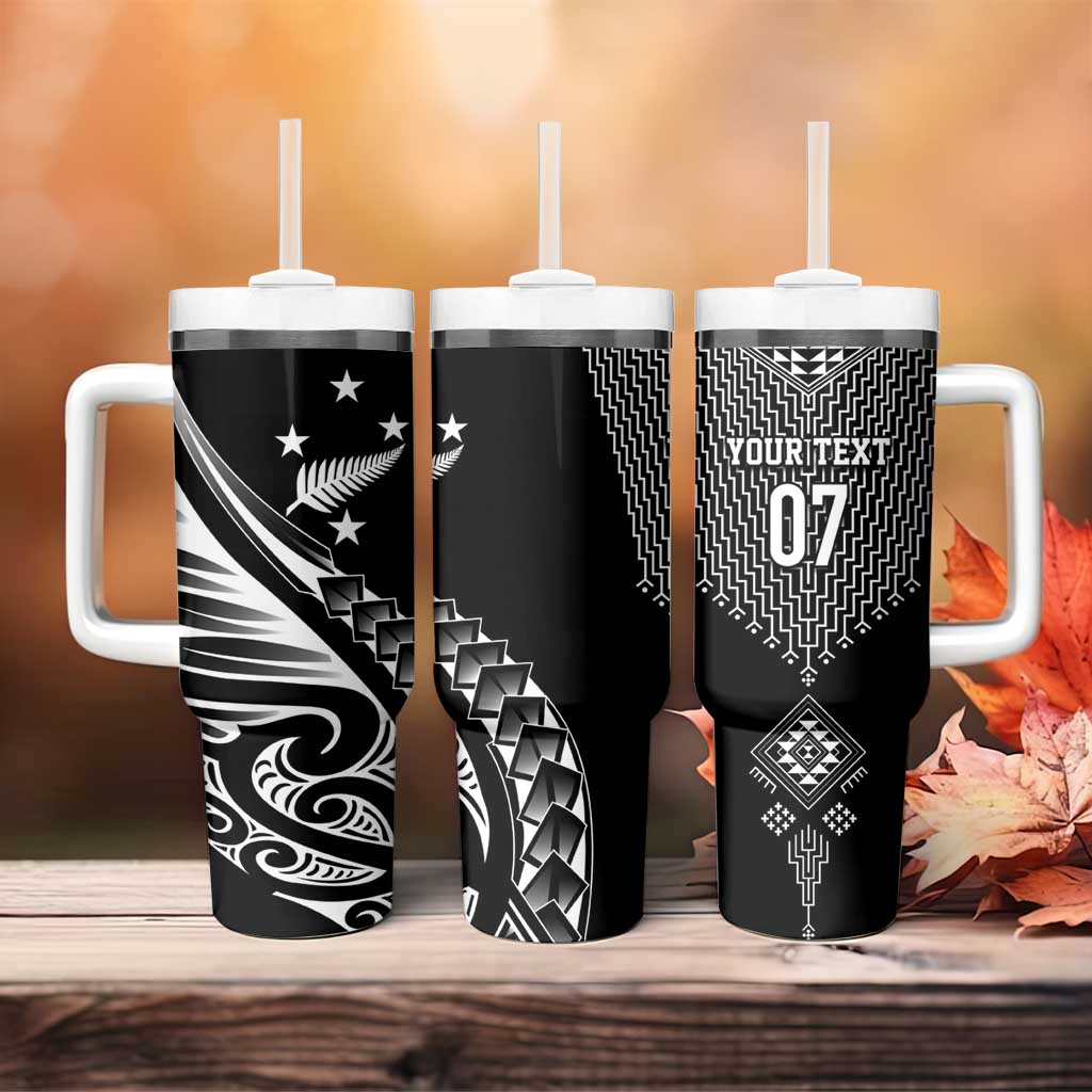 2025 Rugby Championship New Zealand Custom Tumbler With Handle Poutama Motifs - Aussie Hoodie