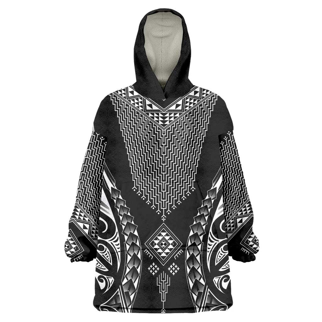 2025 Rugby Championship New Zealand Custom Wearable Blanket Hoodie Poutama Motifs - Aussie Hoodie