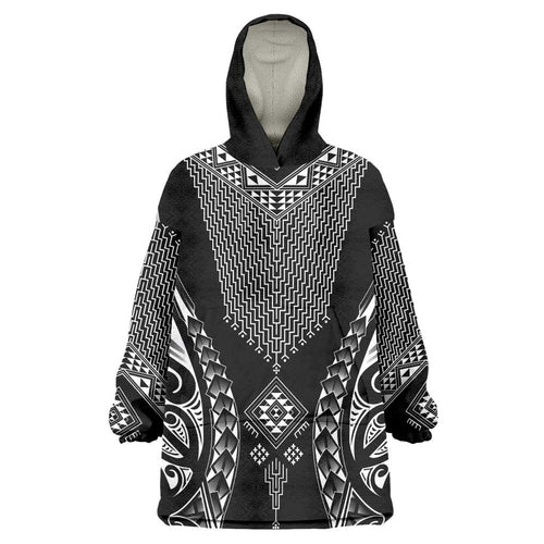 2025 Rugby Championship New Zealand Custom Wearable Blanket Hoodie Poutama Motifs - Aussie Hoodie