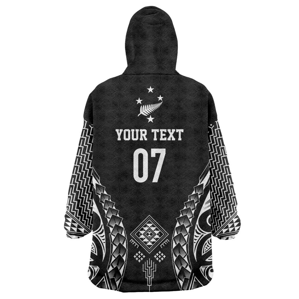 2025 Rugby Championship New Zealand Custom Wearable Blanket Hoodie Poutama Motifs - Aussie Hoodie