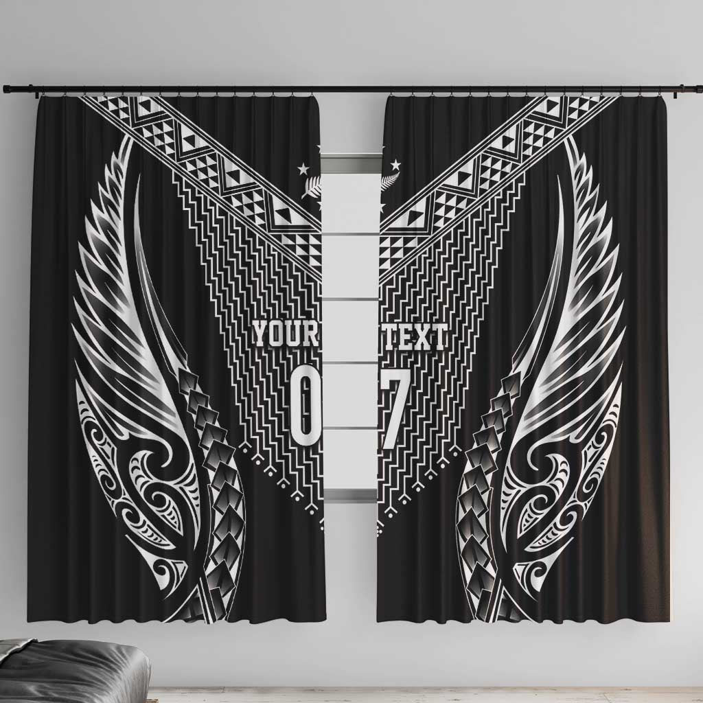 2025 Rugby Championship New Zealand Custom Window Curtain Poutama Motifs - Aussie Hoodie