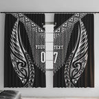 2025 Rugby Championship New Zealand Custom Window Curtain Poutama Motifs - Aussie Hoodie