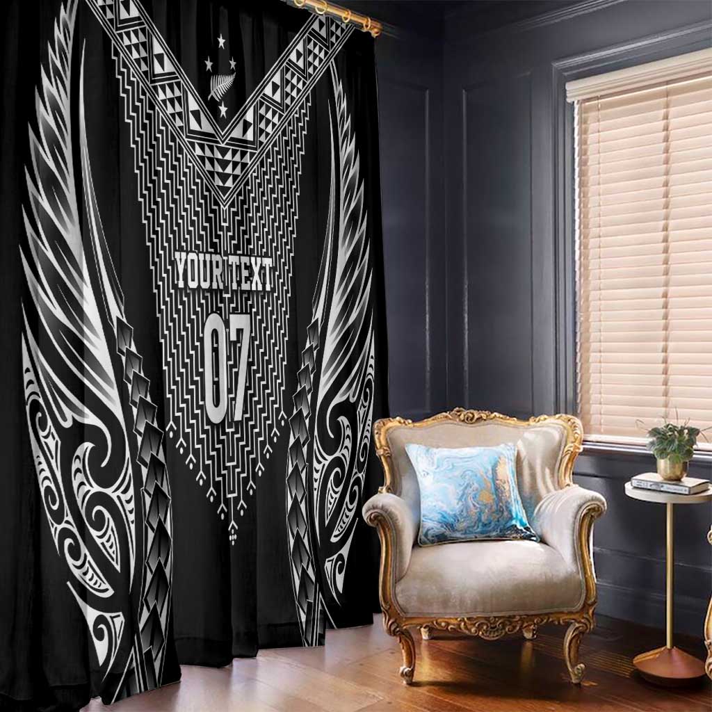 2025 Rugby Championship New Zealand Custom Window Curtain Poutama Motifs - Aussie Hoodie
