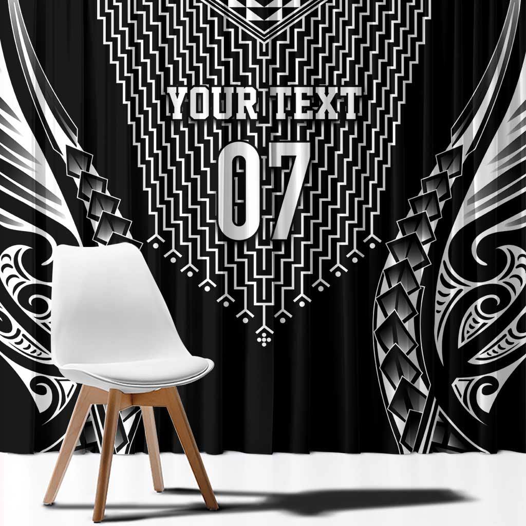 2025 Rugby Championship New Zealand Custom Window Curtain Poutama Motifs - Aussie Hoodie