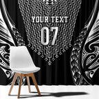 2025 Rugby Championship New Zealand Custom Window Curtain Poutama Motifs - Aussie Hoodie