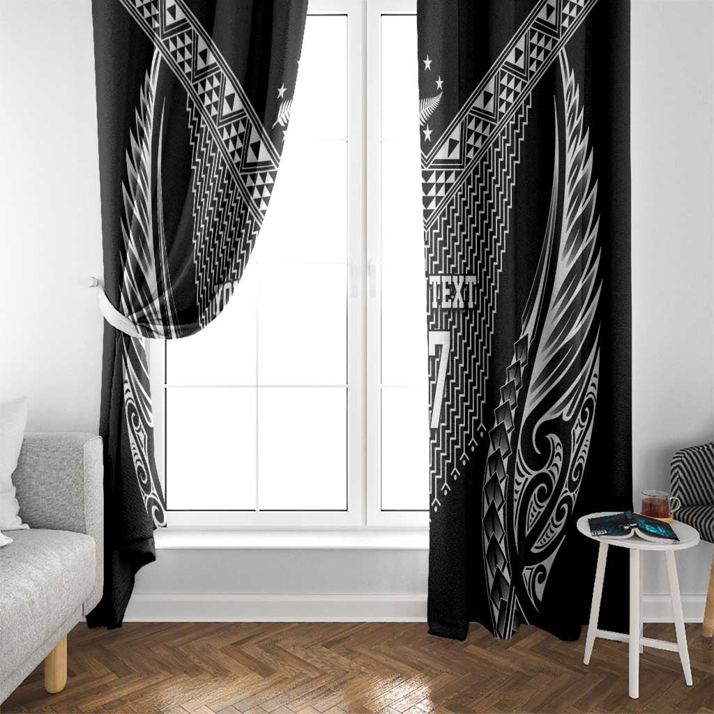 2025 Rugby Championship New Zealand Custom Window Curtain Poutama Motifs - Aussie Hoodie