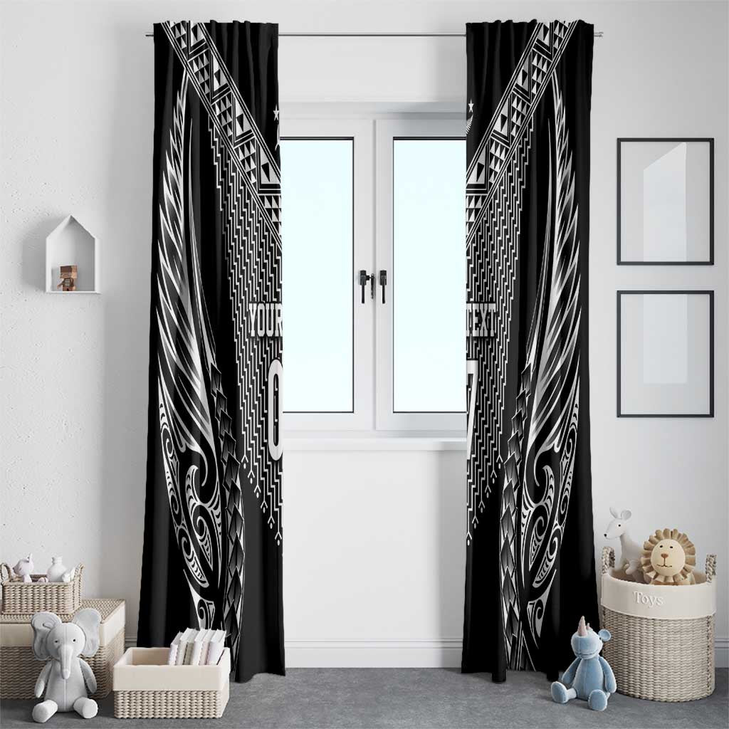 2025 Rugby Championship New Zealand Custom Window Curtain Poutama Motifs - Aussie Hoodie
