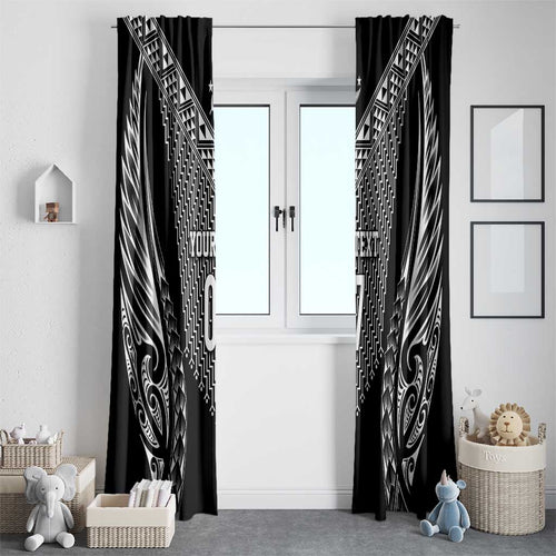 2025 Rugby Championship New Zealand Custom Window Curtain Poutama Motifs - Aussie Hoodie