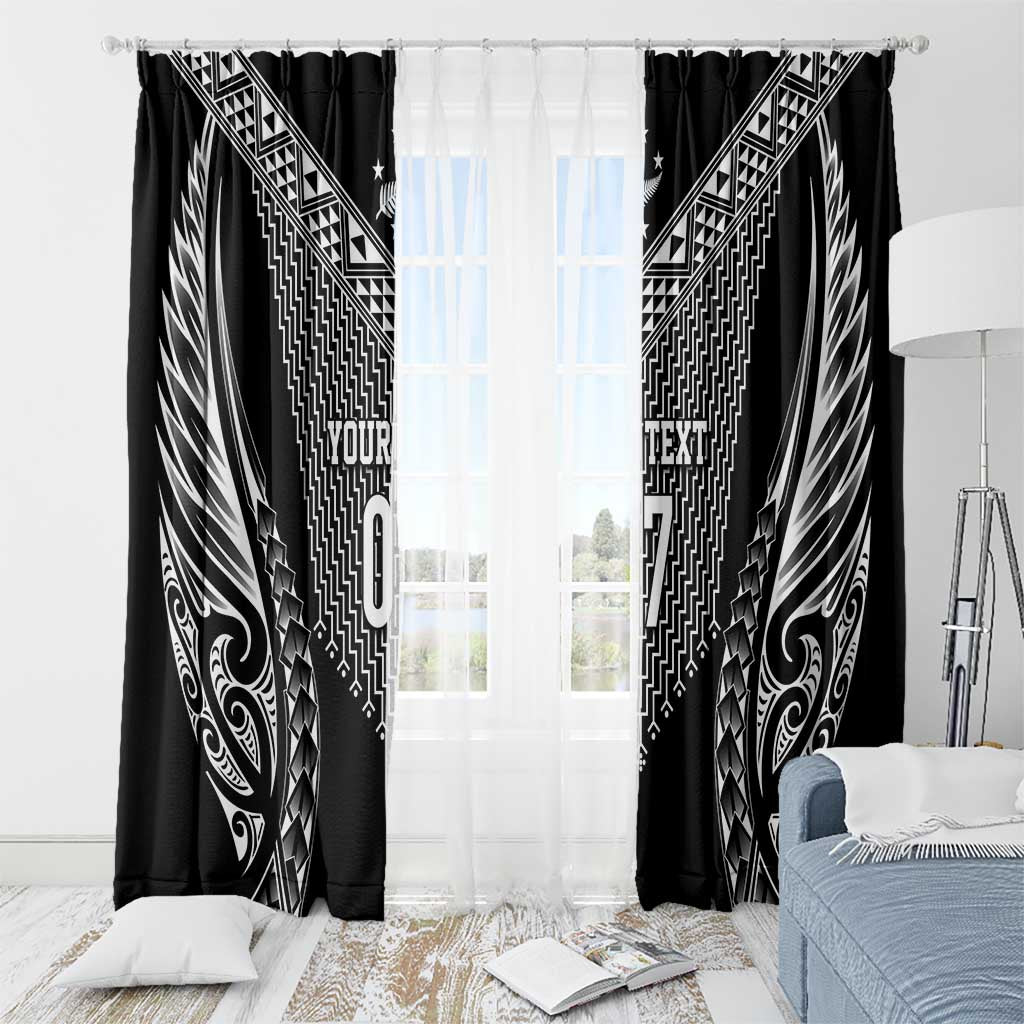 2025 Rugby Championship New Zealand Custom Window Curtain Poutama Motifs - Aussie Hoodie