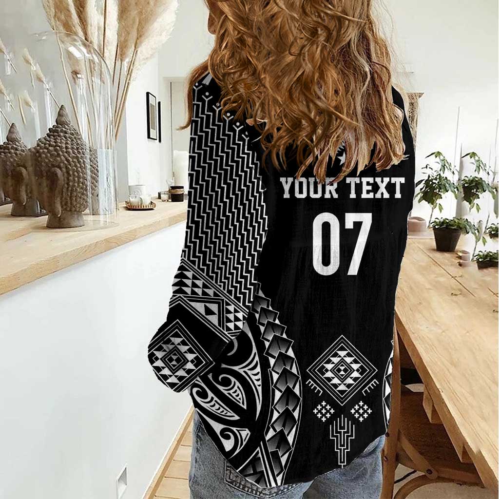 2025 Rugby Championship New Zealand Custom Women Casual Shirt Poutama Motifs - Aussie Hoodie