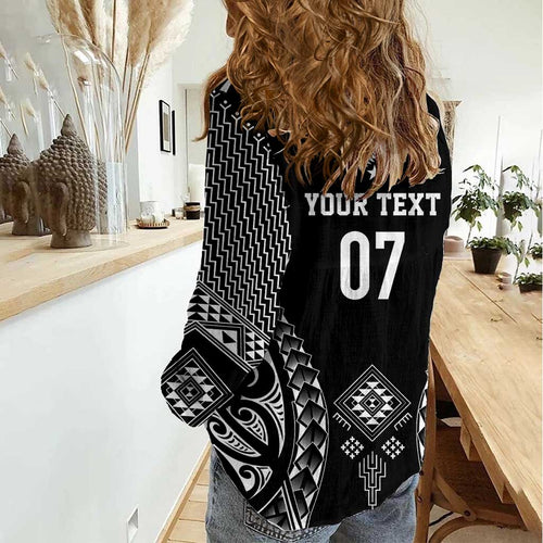 2025 Rugby Championship New Zealand Custom Women Casual Shirt Poutama Motifs - Aussie Hoodie