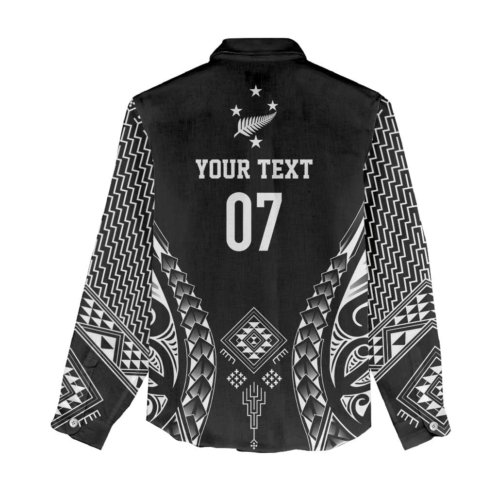 2025 Rugby Championship New Zealand Custom Women Casual Shirt Poutama Motifs - Aussie Hoodie