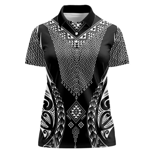 2025 Rugby Championship New Zealand Custom Women Polo Shirt Poutama Motifs - Aussie Hoodie
