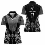 2025 Rugby Championship New Zealand Custom Women Polo Shirt Poutama Motifs - Aussie Hoodie