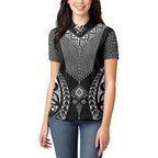 2025 Rugby Championship New Zealand Custom Women Polo Shirt Poutama Motifs - Aussie Hoodie