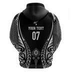 2025 Rugby Championship New Zealand Custom Zip Hoodie Poutama Motifs - Aussie Hoodie