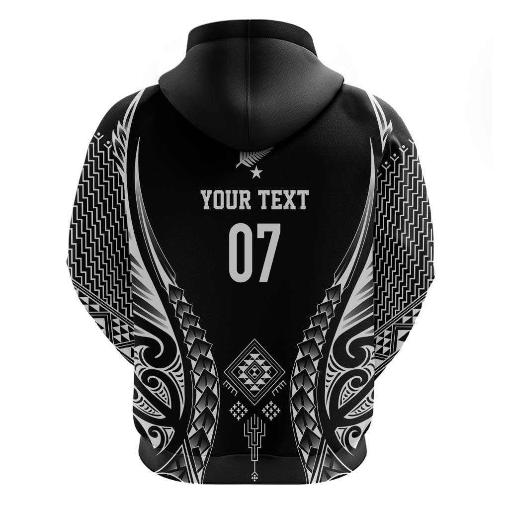 2025 Rugby Championship New Zealand Custom Zip Hoodie Poutama Motifs - Aussie Hoodie