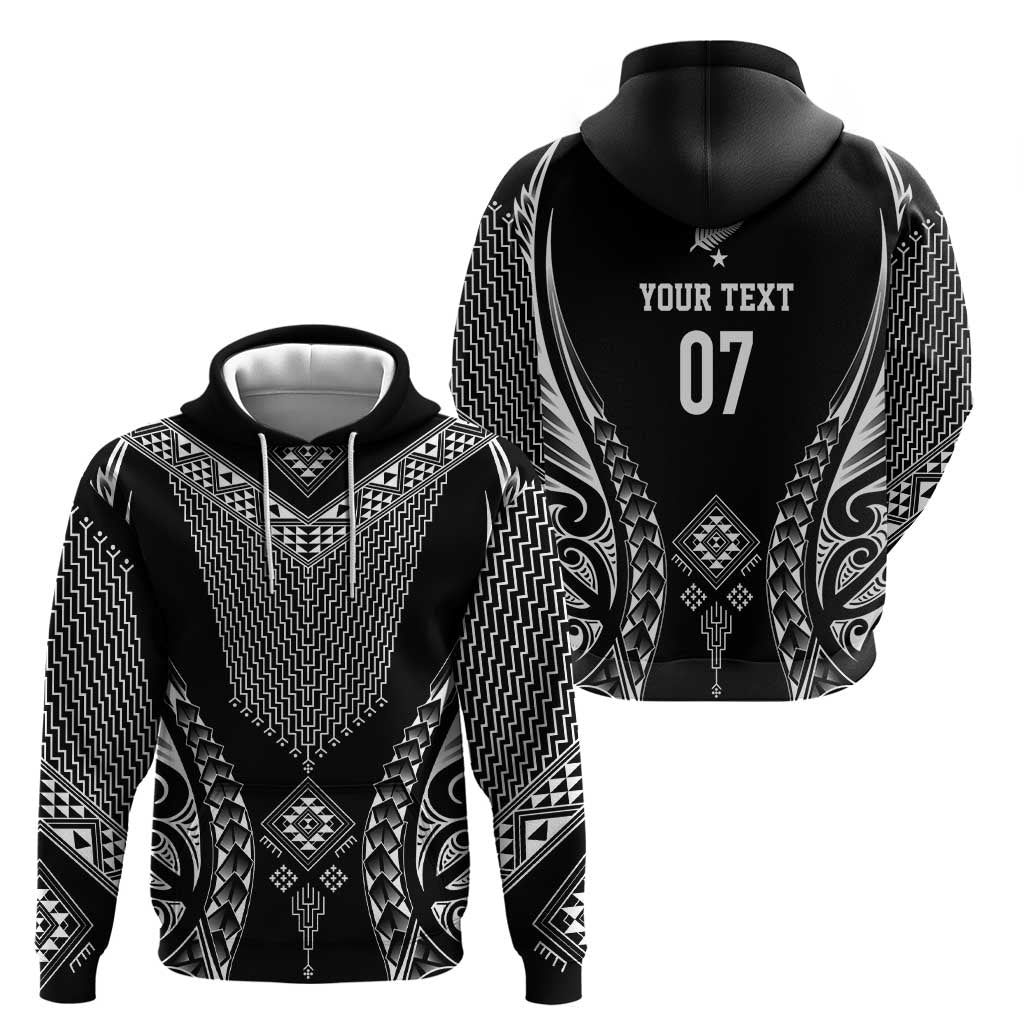 2025 Rugby Championship New Zealand Custom Zip Hoodie Poutama Motifs - Aussie Hoodie