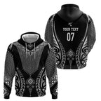 2025 Rugby Championship New Zealand Custom Zip Hoodie Poutama Motifs - Aussie Hoodie