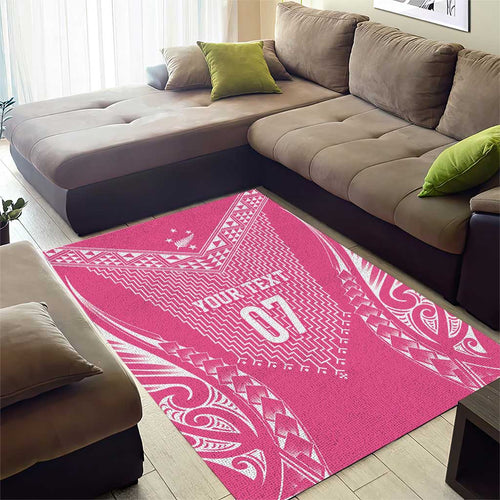 2025 Rugby Championship New Zealand Custom Area Rug Poutama Motifs - Pink Out - Aussie Hoodie