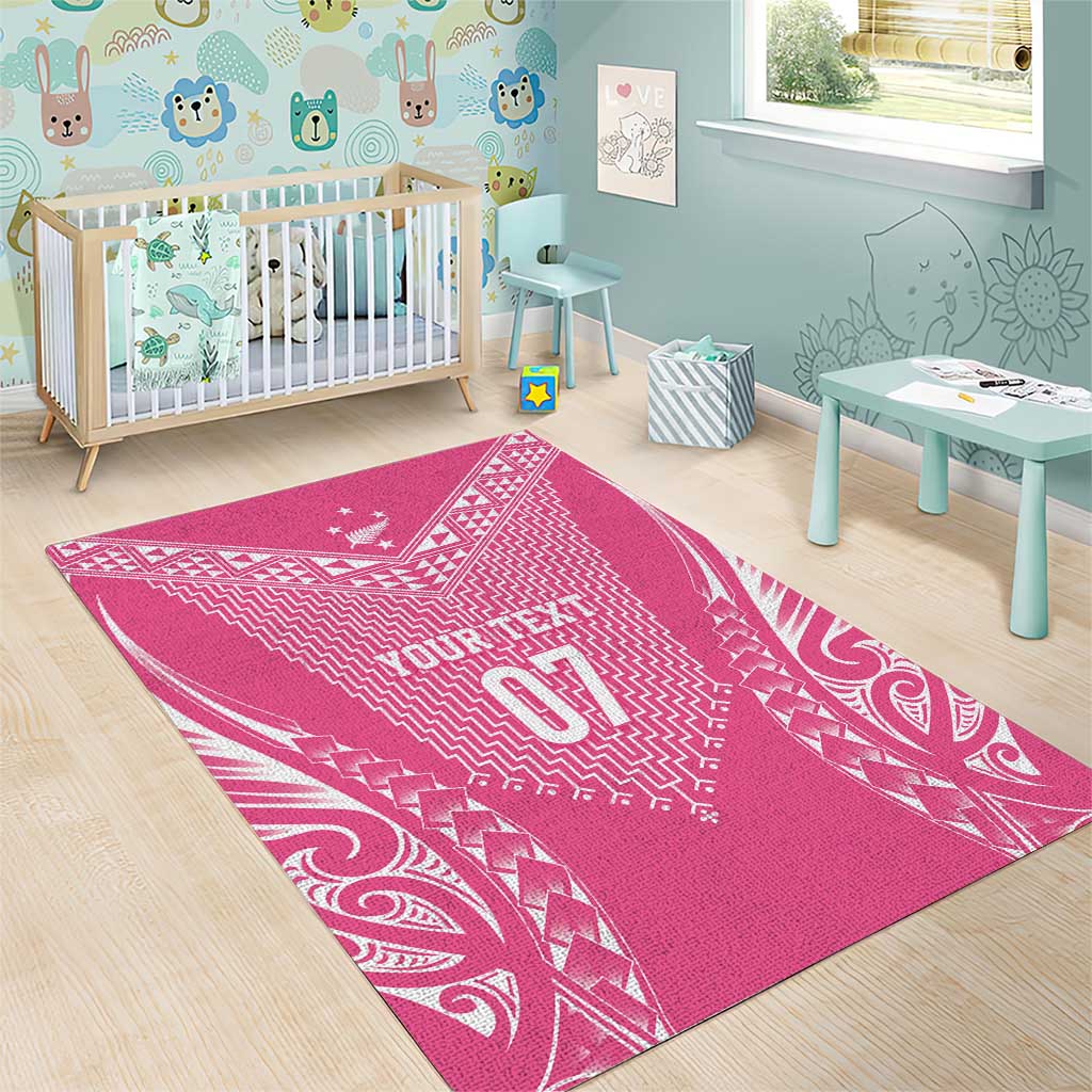 2025 Rugby Championship New Zealand Custom Area Rug Poutama Motifs - Pink Out - Aussie Hoodie