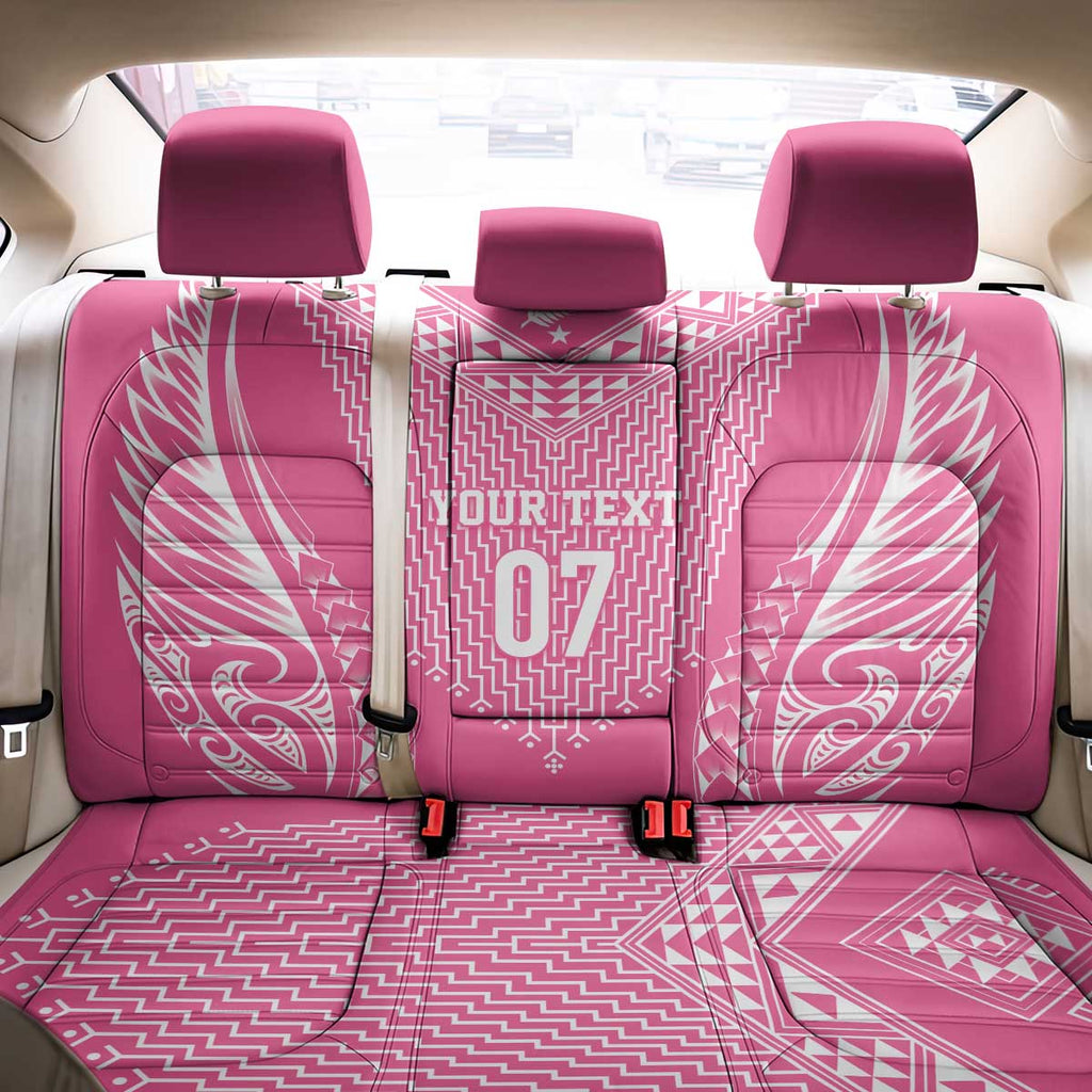 2025 Rugby Championship New Zealand Custom Back Car Seat Cover Poutama Motifs - Pink Out - Aussie Hoodie