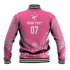 2025 Rugby Championship New Zealand Custom Baseball Jacket Poutama Motifs - Pink Out - Aussie Hoodie