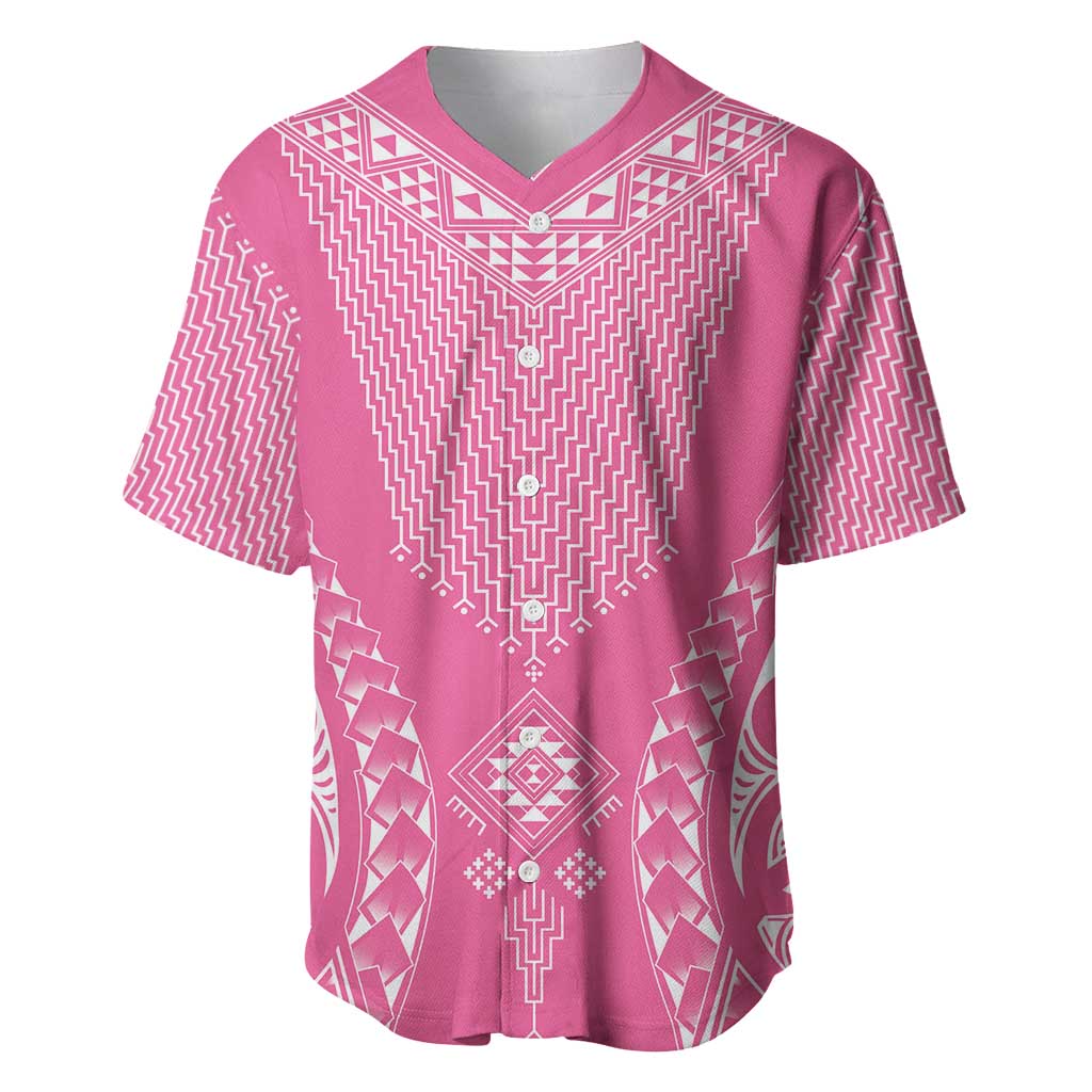 2025 Rugby Championship New Zealand Custom Baseball Jersey Poutama Motifs - Pink Out - Aussie Hoodie