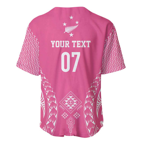 2025 Rugby Championship New Zealand Custom Baseball Jersey Poutama Motifs - Pink Out - Aussie Hoodie