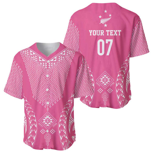 2025 Rugby Championship New Zealand Custom Baseball Jersey Poutama Motifs - Pink Out - Aussie Hoodie