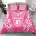 2025 Rugby Championship New Zealand Custom Bedding Set Poutama Motifs - Pink Out - Aussie Hoodie