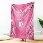 2025 Rugby Championship New Zealand Custom Blanket Poutama Motifs - Pink Out - Aussie Hoodie