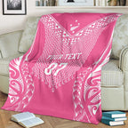 2025 Rugby Championship New Zealand Custom Blanket Poutama Motifs - Pink Out - Aussie Hoodie