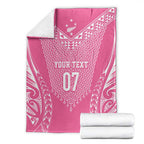 2025 Rugby Championship New Zealand Custom Blanket Poutama Motifs - Pink Out - Aussie Hoodie